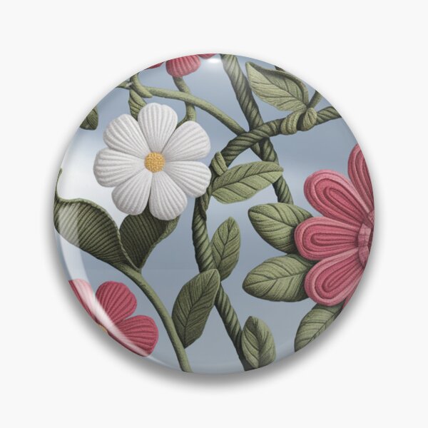 Item preview, Textile Flowers Print designed and sold by whitecat23.