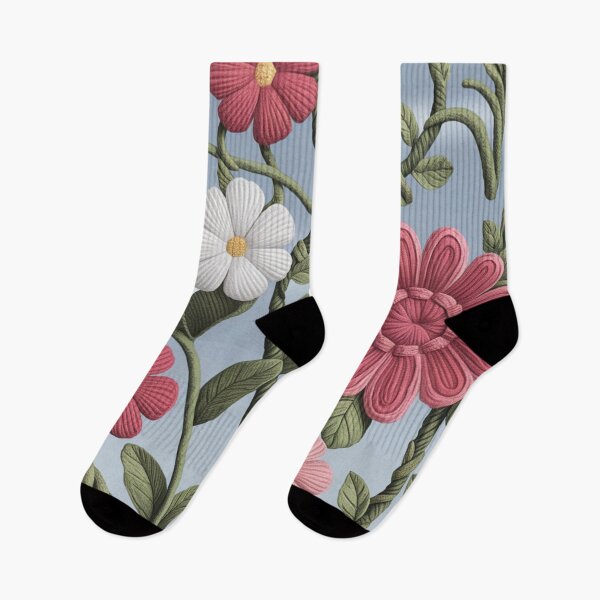 Item preview, Textile Flowers Print designed and sold by whitecat23.