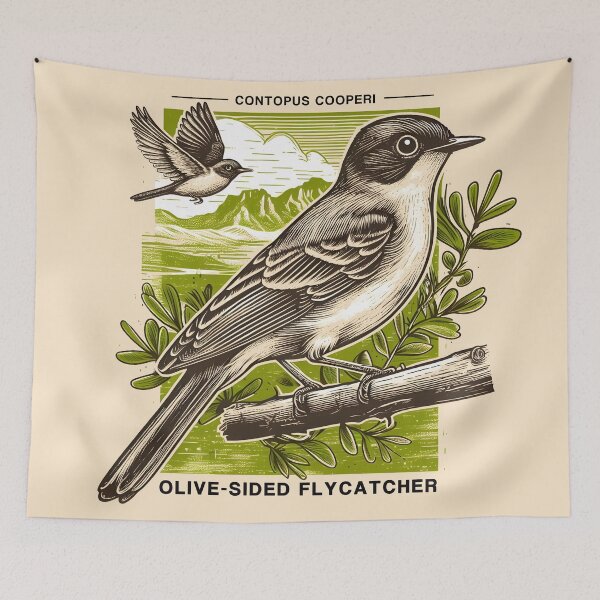 Item preview, Olive-sided Flycatcher 7 designed and sold by theAVIARY7.