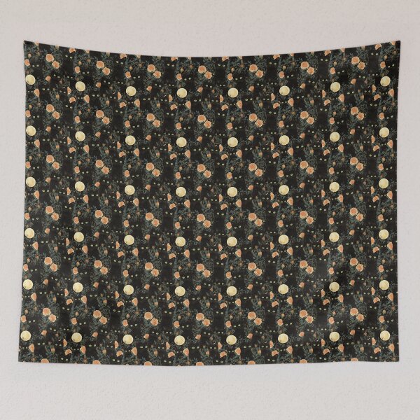 Item preview, Black Cat Bewitching Eyes & Flowers designed and sold by MidArtForge.