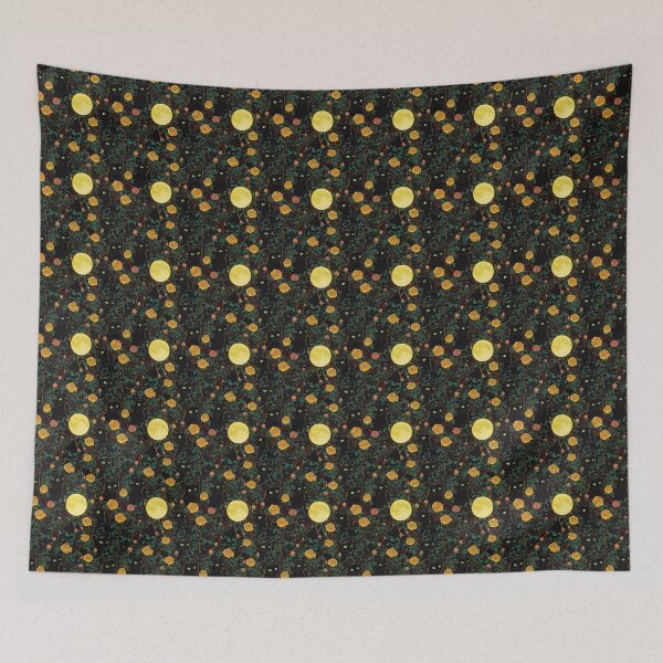 Item preview, Black Cat Bewitching Eyes & Flowers designed and sold by MidArtForge.