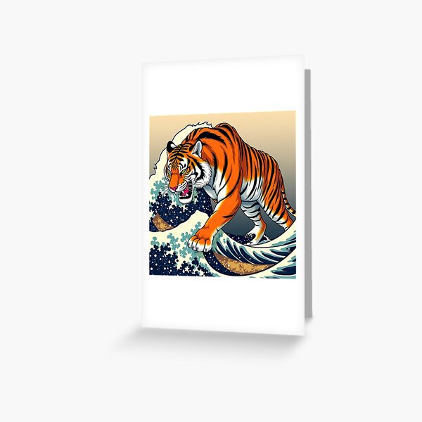 Item preview, Tiger Riding the Waves designed and sold by MiW deigns.
