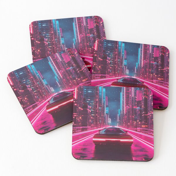 Item preview, Cyberpunk Sports car at night designed and sold by TheArtistOf2022.