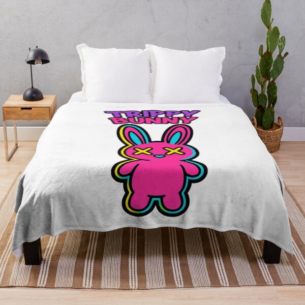 Item preview, Trippy Bunny – Neon Pink Psychedelic Toy – Funny Vaporwave Rabbit Art designed and sold by VIBE CRAFT STUDIO.