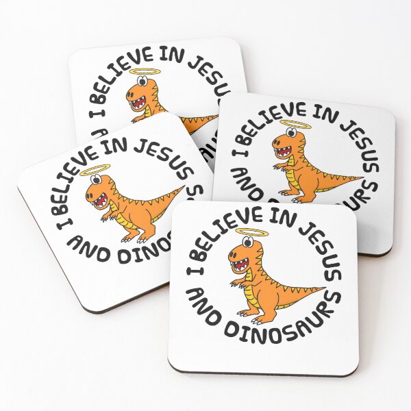 Item preview, I Believe In Jesus And Dinosaurs, Christian Church Funny (Orange) designed and sold by doodlerob.