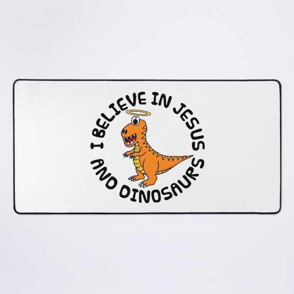 Item preview, I Believe In Jesus And Dinosaurs, Christian Church Funny (Orange) designed and sold by doodlerob.