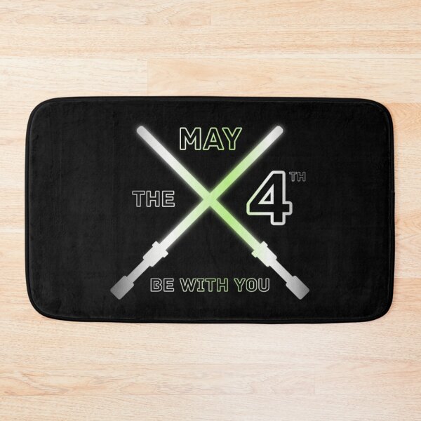 Item preview, May the 4th Be With You, Agender pride flag graphic, Lightsaber Rainbow colors and text graphic, May the Fourth, Space,  designed and sold by PrideBeProud.