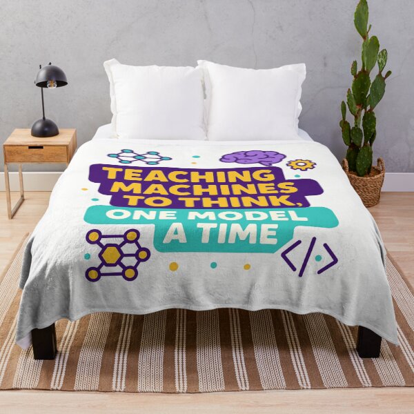 Item preview, Teaching Machines to Think, One Model at a Time – Funny Machine Learning Engineer Gift Design designed and sold by WorkBuddyGifts.