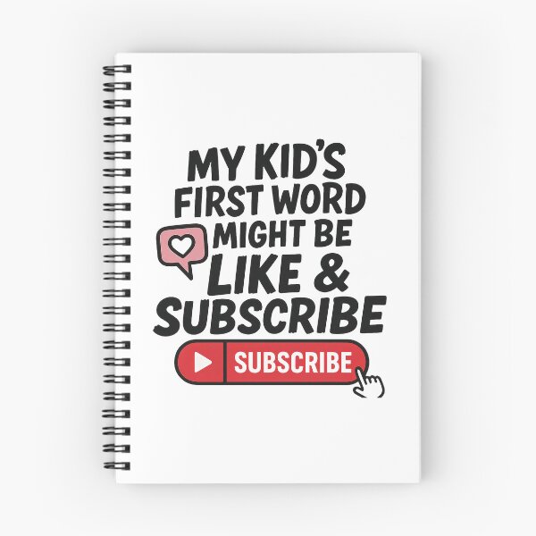Item preview, My Kid’s First Word Might Be Like & Subscribe – Funny Content Creator Parent Shirt designed and sold by Sepinik.