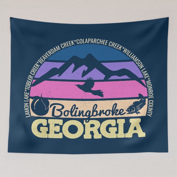 Item preview, Bolingbroke Georgia Sunset Retro Vintage Local Pride Logo designed and sold by CRHPOD20.