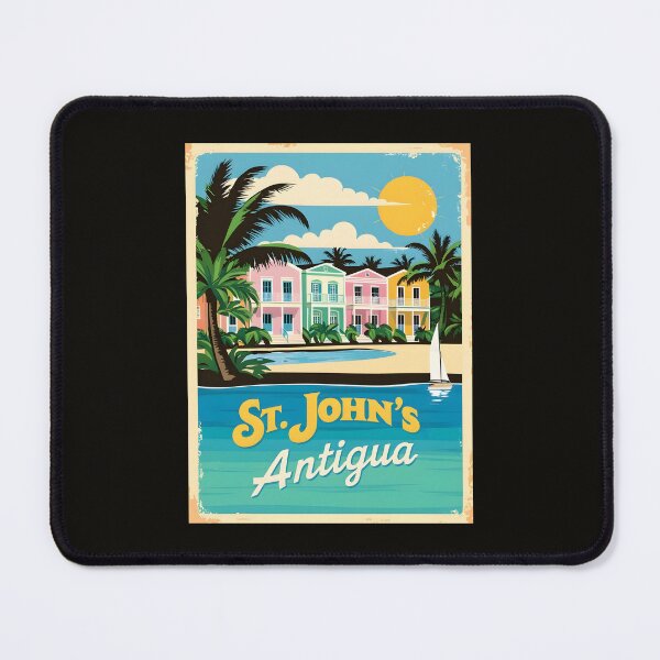 Item preview, A Vintage Travel Illustration of St. John´s - Antigua designed and sold by GoodOldVintage.