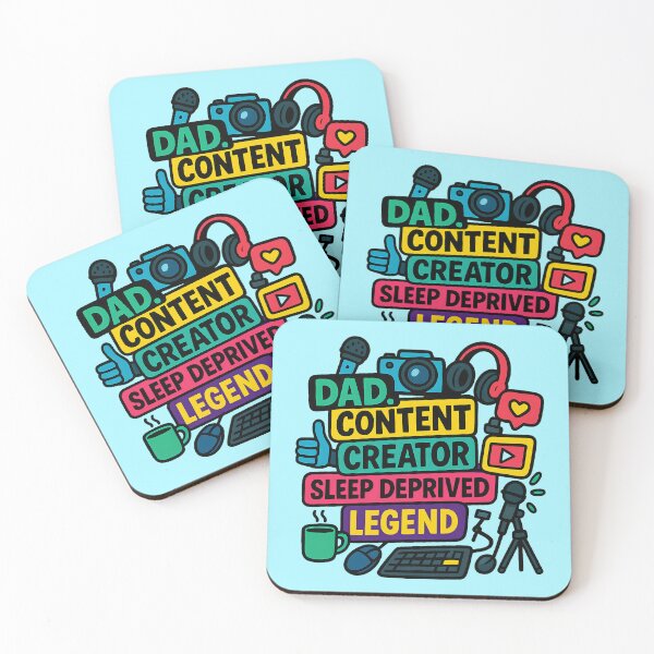 Item preview, Dad. Content Creator. Sleep Deprived Legend – Funny Digital Creator Dad Shirt designed and sold by Sepinik.