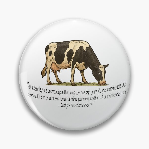 Item preview, Kaamelott Cow Quote designed and sold by StickerPOP-now.