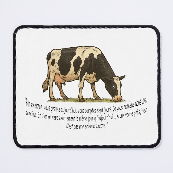 Item preview, Kaamelott Cow Quote designed and sold by StickerPOP-now.
