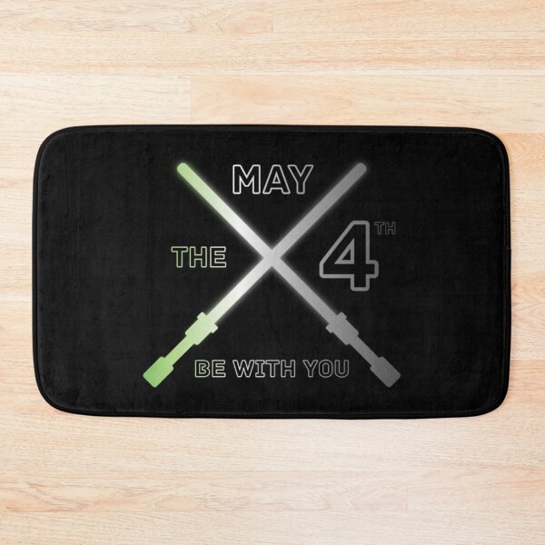 Item preview, May the 4th Be With You, Aromantic pride flag graphic, Lightsaber Rainbow colors and text graphic, May the Fourth, Space,  designed and sold by PrideBeProud.