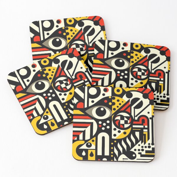 Item preview, "Bold Cubist Expression – Fernand Léger Inspired Art" designed and sold by TwoDotsStudio.