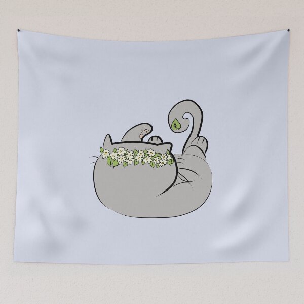 Item preview, Cat with Flowers designed and sold by HugSomeNettles.