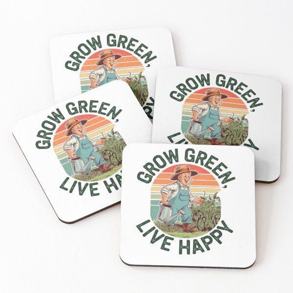 Item preview, Grow Green Live Happy Vintage Gardening Vibes designed and sold by Taans-Creation.