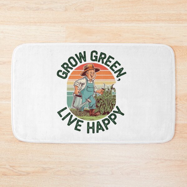 Item preview, Grow Green Live Happy Vintage Gardening Vibes designed and sold by Taans-Creation.