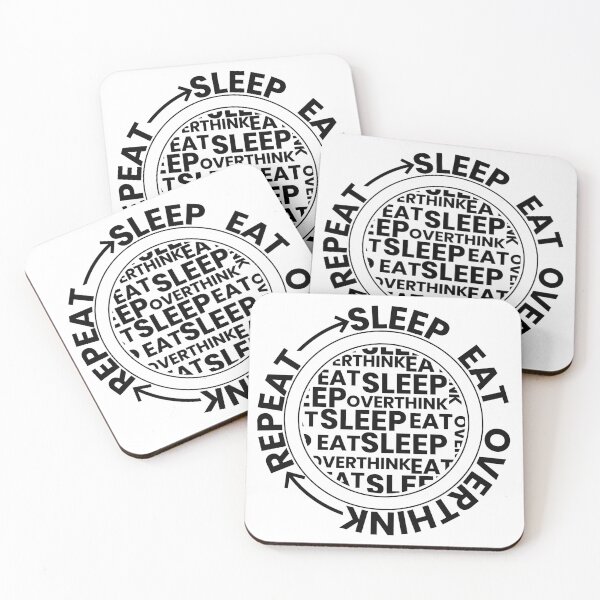 Item preview, Sleep, Eat, Overthink, Repeat – Relatable Life Cycle Design designed and sold by BongLines.