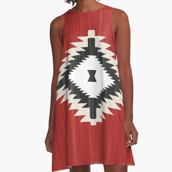 Item preview, Red geometric pattern designed and sold by Miza Drops.