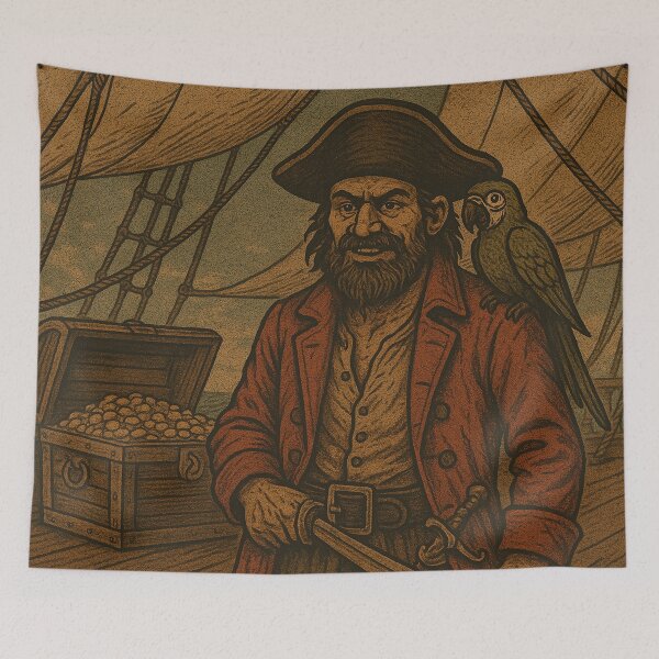 Item preview, The red pirate on the ship designed and sold by Mauswohn.