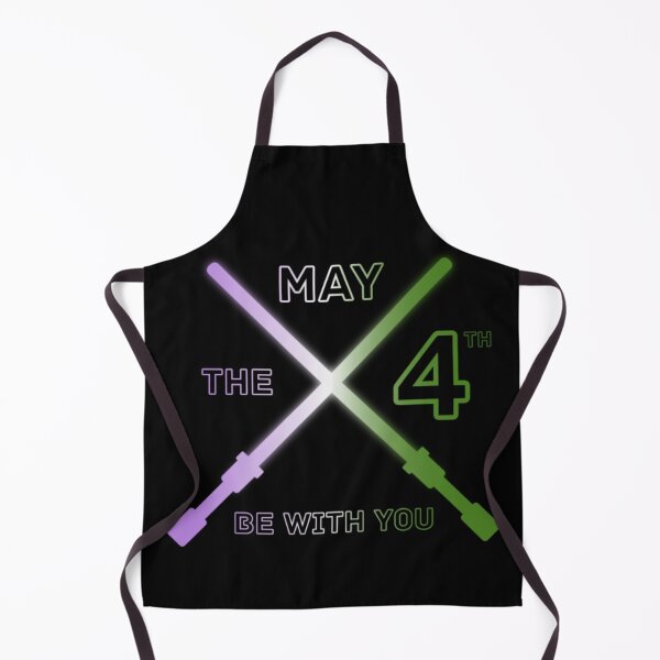 Item preview, May the 4th Be With You, Genderqueer pride flag graphic, Lightsaber Rainbow colors and text graphic, May the Fourth, Space,  designed and sold by PrideBeProud.