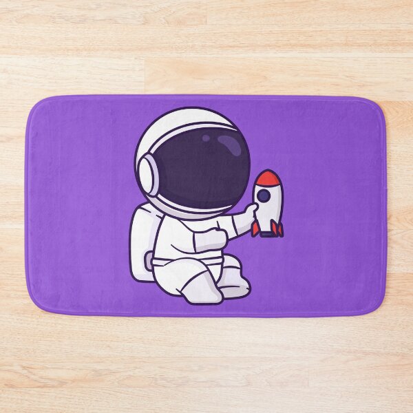 Item preview, Cute cartoon of astronaut playing a toy rocket. designed and sold by alvariski.