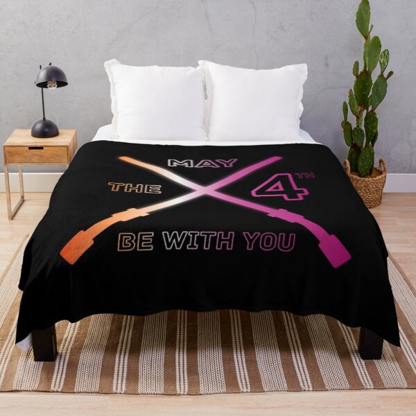 Item preview, May the 4th Be With You, Lesbian pride flag graphic, Lightsaber Rainbow colors and text graphic, May the Fourth, Space,  designed and sold by PrideBeProud.