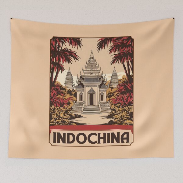Item preview, A Vintage Travel Illustration of Indochina designed and sold by GoodOldVintage.