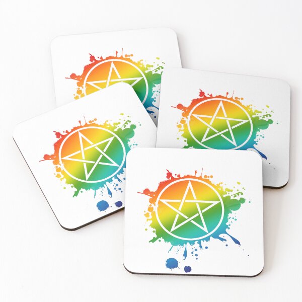 Item preview, Rainbow Pentacle designed and sold by TheMoonlightShop.