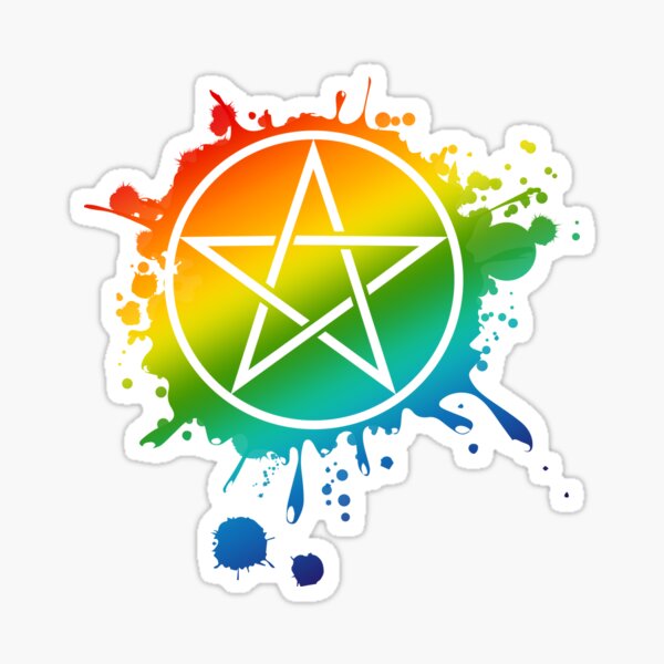 Rainbow Pentacle Sticker