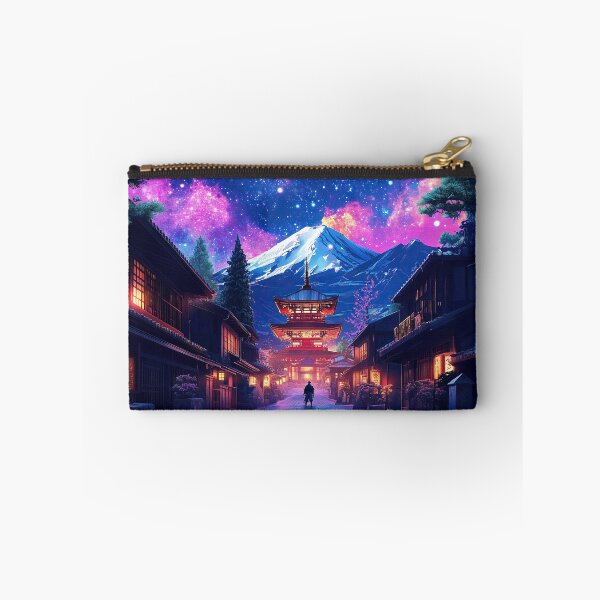 Item preview, Japanese Anime Temple at night with Samurai fantasy art designed and sold by TheArtistOf2022.