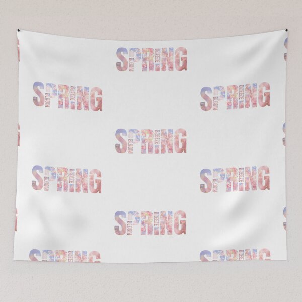 Item preview, Spring Bloom Breeze – Cherry Blossom Text Art designed and sold by Ink on Thread.