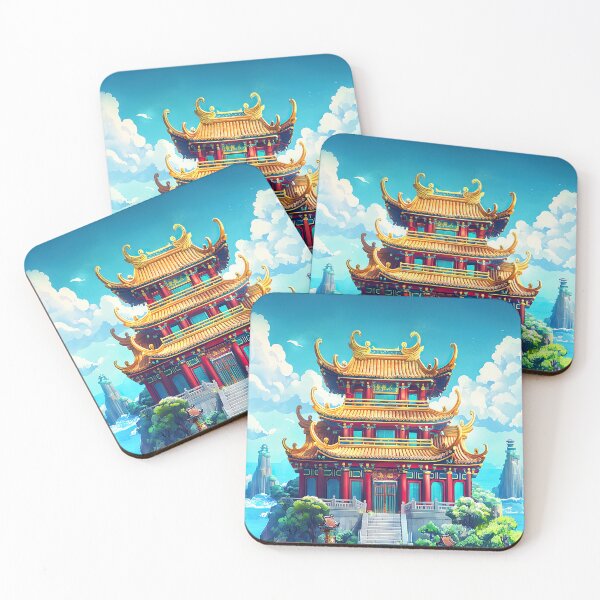 Item preview, Anime Japanese gaming temple fantasy art designed and sold by TheArtistOf2022.