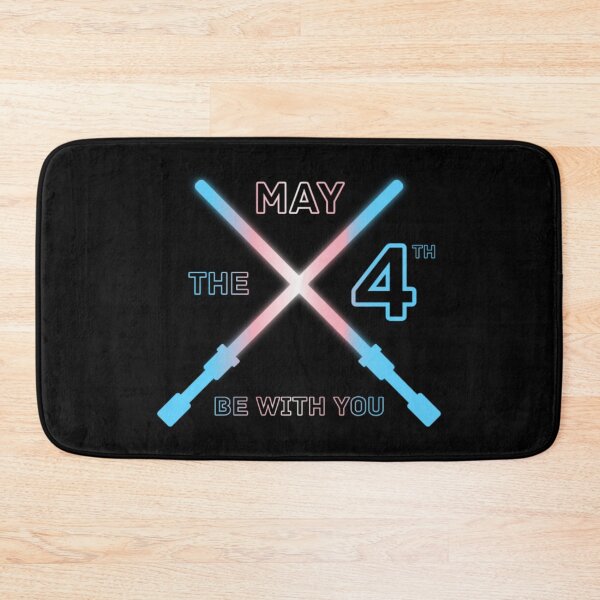 Item preview, May the 4th Be With You, Transexual pride flag graphic, Lightsaber Rainbow colors and text graphic, May the Fourth, Space,  designed and sold by PrideBeProud.