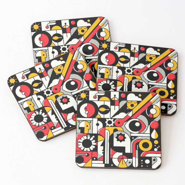 Item preview, "Bold Cubist Art – Fernand Léger Inspired Design" designed and sold by TwoDotsStudio.