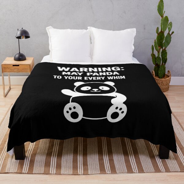 Item preview, WARNING: MAY PANDA TO YOUR EVERY WHIM BLACK designed and sold by Happy Dots Studio.