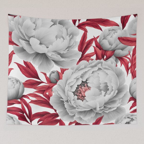 Item preview, Peony and Ruby – A Bold Blooming Harmony designed and sold by branaghbel.