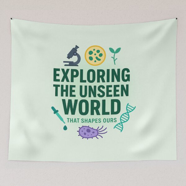 Item preview, Exploring the Unseen World That Shapes Ours – Funny Microbiologist Gift Design designed and sold by WorkBuddyGifts.