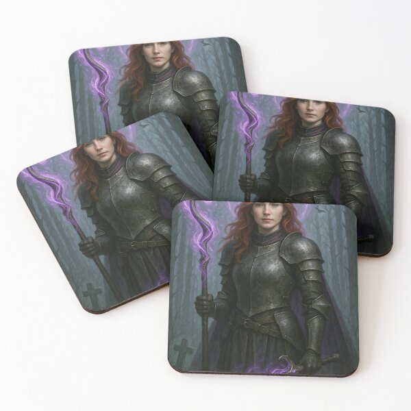 Item preview, Mystic Redhead Warrior Witch — Enchanted Sword & Cursed Forest designed and sold by DibujandoPorfa.