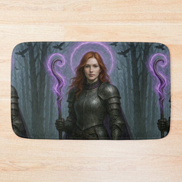 Item preview, Mystic Redhead Warrior Witch — Enchanted Sword & Cursed Forest designed and sold by DibujandoPorfa.
