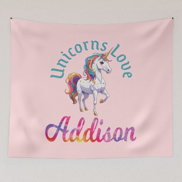 Item preview, Unicorns Love Addison designed and sold by ComicKitsch.