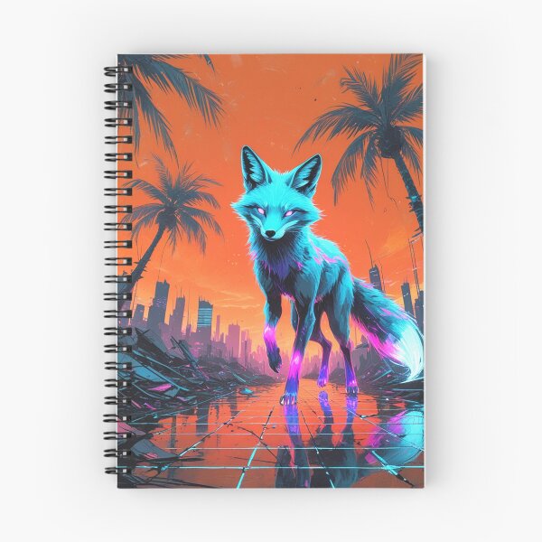 Item preview, Neon Fox Amidst Digital Ruins designed and sold by Blueangelgal.