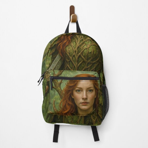 Item preview, Ancient Tree Armor Guardian—Red-Haired Forest Champion designed and sold by DibujandoPorfa.