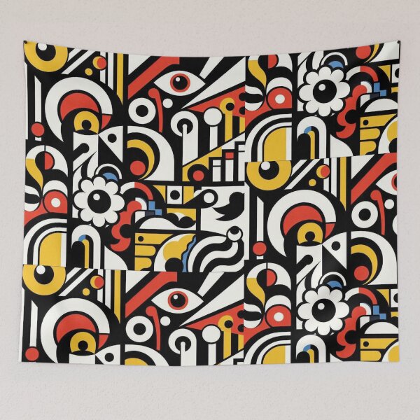 Aperçu de l'œuvre « Art cubiste audacieux – Design inspiré de Fernand Léger » créée et vendue par TwoDotsStudio.