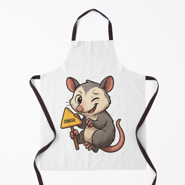 Item preview, Winking Opossum Holds Danger Sign Cute and Mischievous designed and sold by Analog-attire.