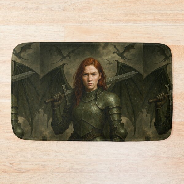 Item preview, Dragon Warrior of the End Times—Fiery-Haired Winged Heroine designed and sold by DibujandoPorfa.