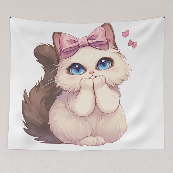 Item preview, Cute cartoon kitten designed and sold by Stickermagician.