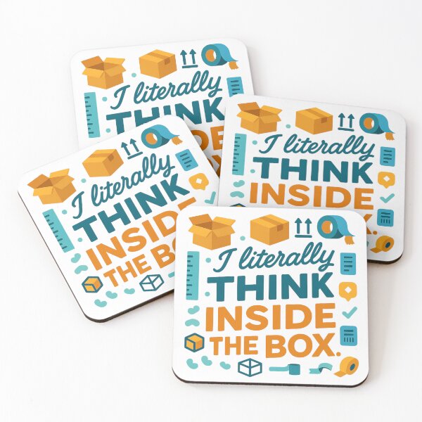Item preview, I Literally Think Inside the Box – Funny Packaging Engineer Gift Design designed and sold by WorkBuddyGifts.